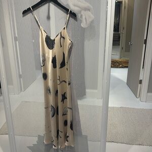 Silk Laundry 90' Slip Dress in Seashells